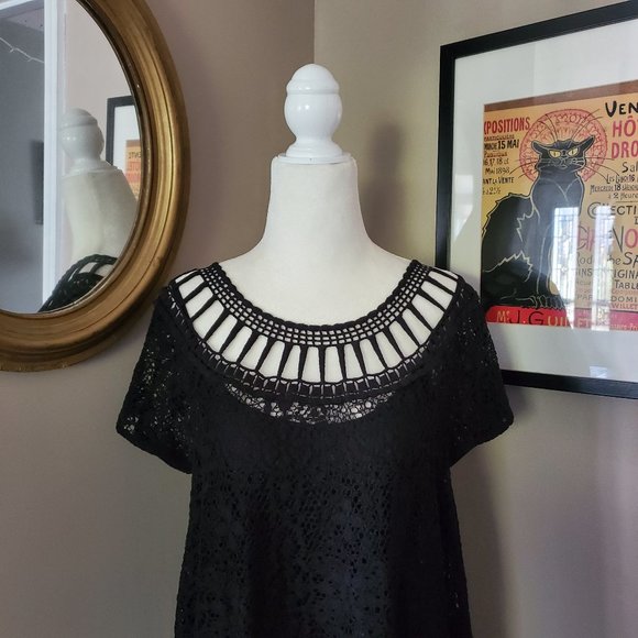 Free People RARE Holy Mountain Crochet Mini Dress Size Small EUC - Picture 7 of 16